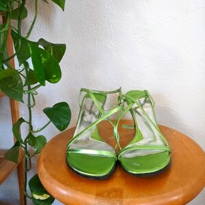 Green Heeled Sandals